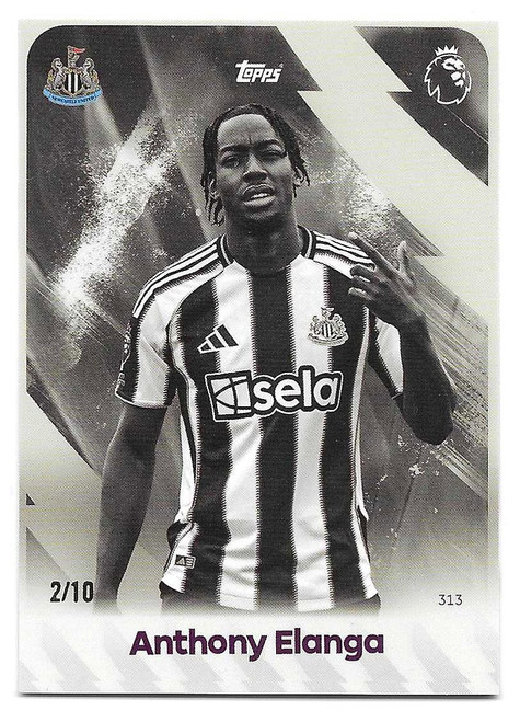 BASE - #0313 Anthony Elanga (Newcastle United) - BLACK PARALLEL 2/10 - Topps Total Football 2025/26
