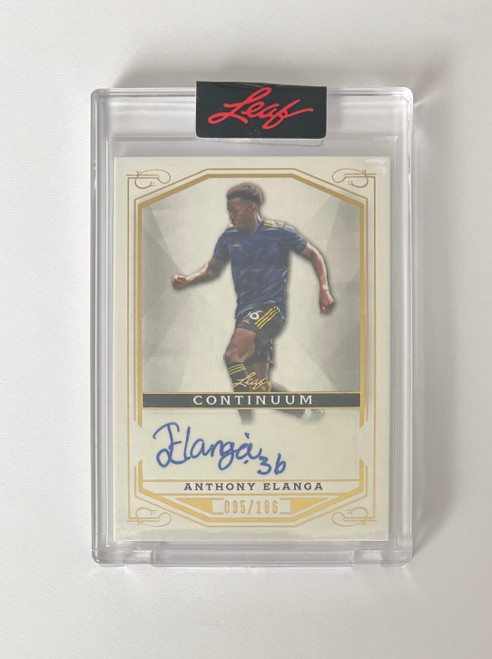 #26 Anthony Elanga (Manchester United) - AUTO 095/186 - Leaf Continuum Soccer 2022