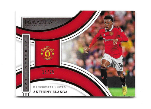 #29 Anthony Elanga (Manchester United) - INTRODUCTIONS 15/25 - Panini Immaculate Soccer 2022/23