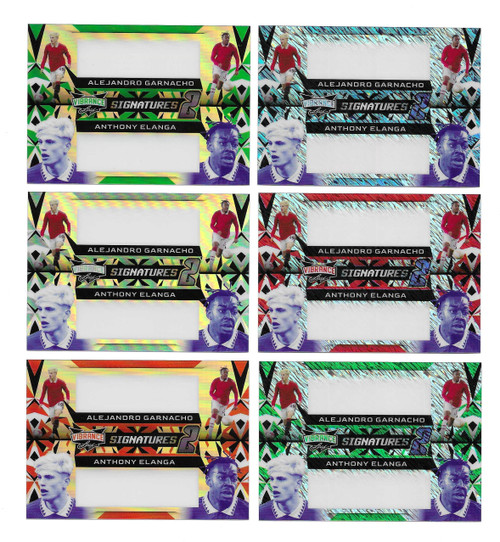 10 Different 1/1 Pre-Production Proof Cards - VS2-1 (Alejandro Garnacho & Anthony Elanga) - Leaf Vibrance Multi-Sport 2023