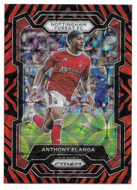 #241 Anthony Elanga (Nottingham Forest) - CHOICE TIGER STRIPE PARALLEL - Panini Prizm Premier League 2023/24