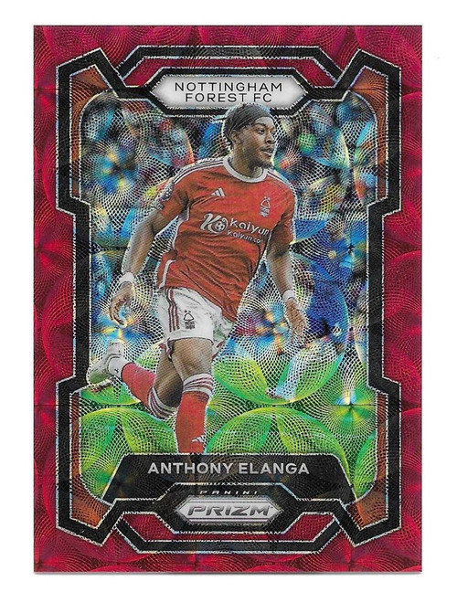 #241 Anthony Elanga (Nottingham Forest) - CHOICE RED PARALLEL 10/30 - Panini Prizm Premier League 2023/24