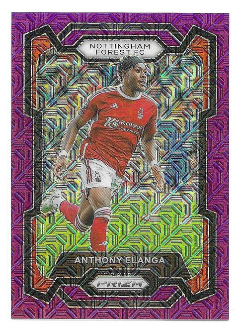 #241 Anthony Elanga (Nottingham Forest) - PURPLE MOJO PARALLEL 08/25 - Panini Prizm Premier League 2023/24
