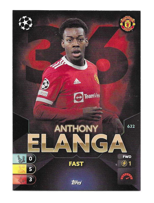 #632 Anthony Elanga (Manchester United) - NON 1ST EDITION - Topps Total Football 2021/22