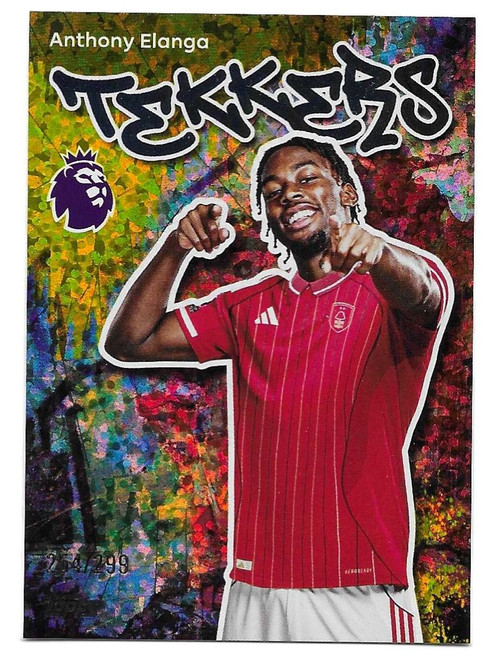 #252 Anthony Elanga (Nottingham Forest) - YELLOW SPARKLES PARALLEL 254/299 - Topps Premier League 2026