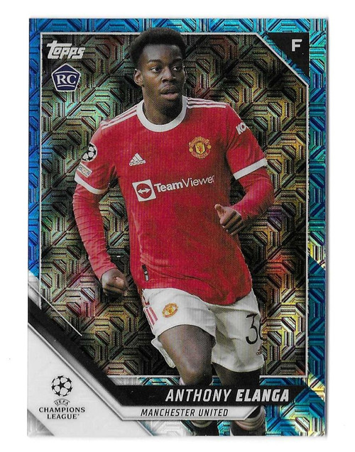 #15 Anthony Elanga (Manchester United) - BLUE MOJO PARALLEL 31/75 - Topps UEFA Champions League Japan Edition 2021/22