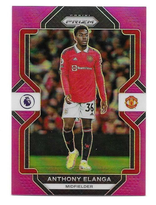 #87 Anthony Elanga (Manchester United) - PINK PARALLEL 175/199 - Panini Prizm Premier League 2022/23