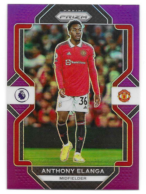 #87 Anthony Elanga (Manchester United) - PURPLE PARALLEL 09/49 - Panini Prizm Premier League 2022/23