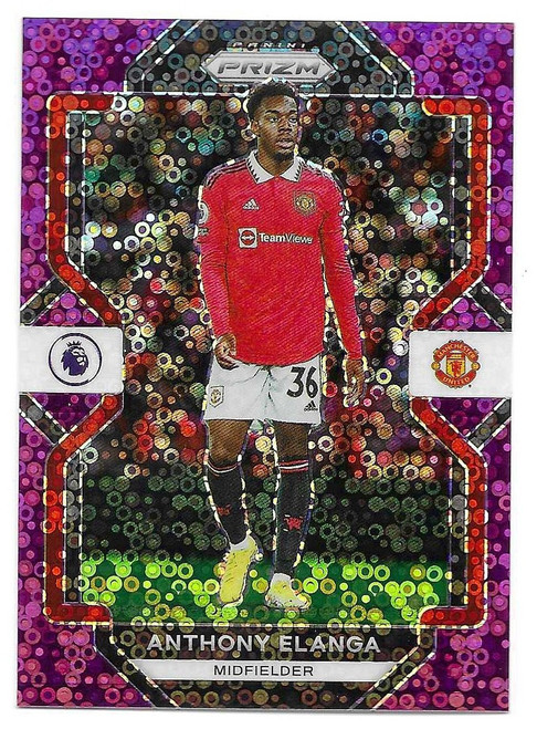 #87 Anthony Elanga (Manchester United) - BREAKAWAY PURPLE PARALLEL 14/25 - Panini Prizm Premier League 2022/23