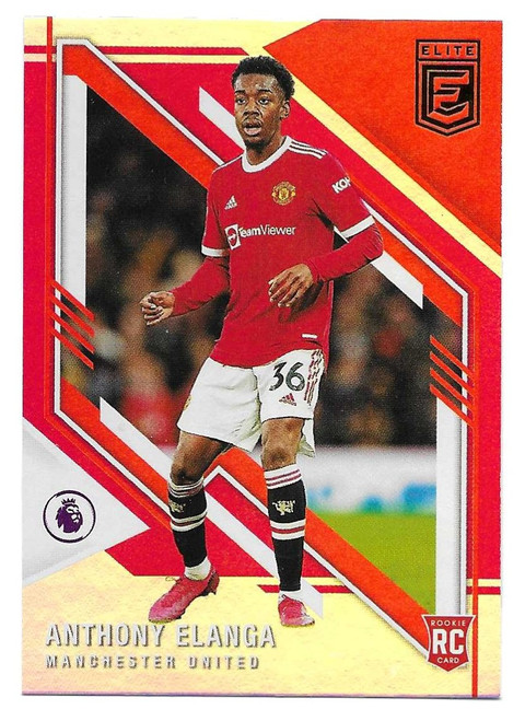 #109 Anthony Elanga (Manchester United) - RED PARALLEL - Panini Donruss Elite Premier League 2021/22