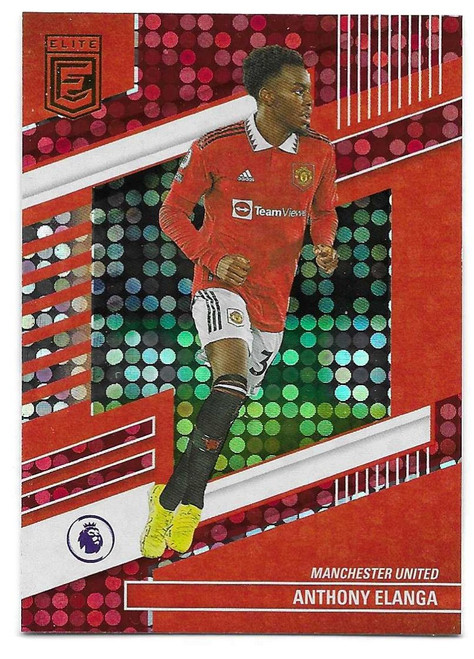 #131 Anthony Elanga (Manchester United) - RED DISCO PARALLEL - Panini Donruss Elite Premier League 2022/23