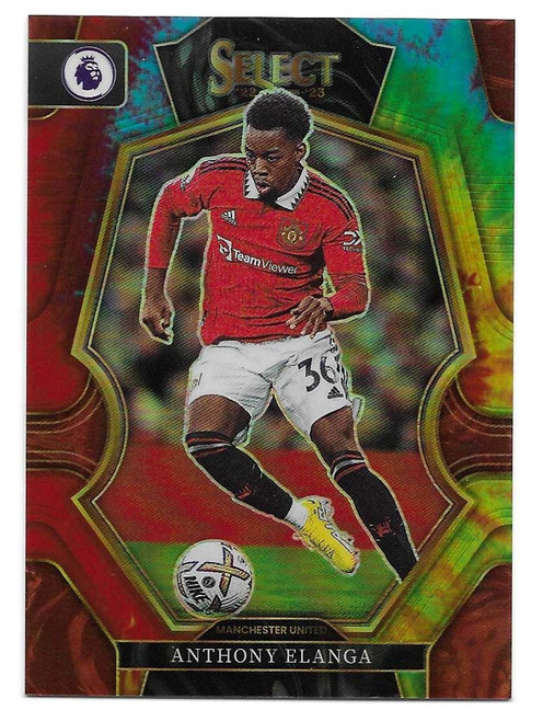 #147 Anthony Elanga (Manchester United) - TIE-DYE PARALLEL 33/49 - Panini Select Premier League 2022/23