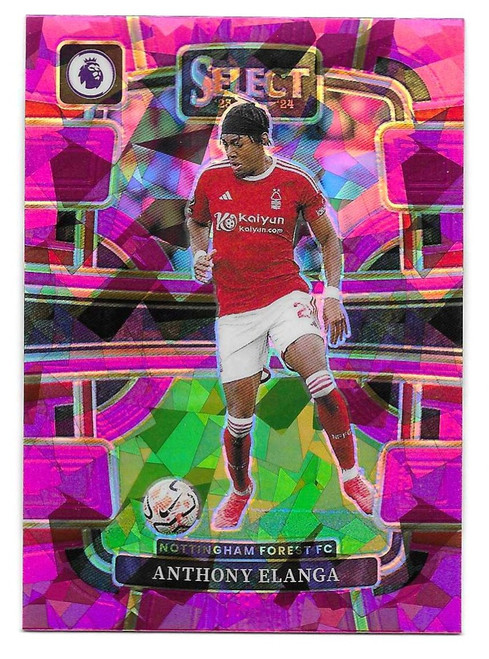 #78 Anthony Elanga (Nottingham Forest) - PINK ICE PARALLEL - Panini Select Premier League 2023/24