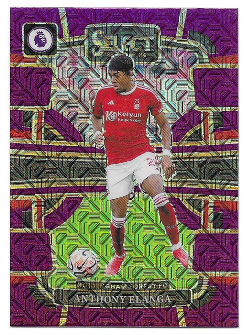 #78 Anthony Elanga (Nottingham Forest) - PURPLE MOJO PARALLEL - Panini Select Premier League 2023/24