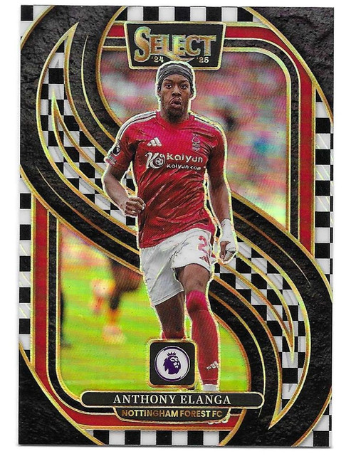 #175 Anthony Elanga (Nottingham Forest) - CHECKERBOARD PARALLEL - Panini Select Premier League 2024/25