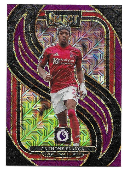 #175 Anthony Elanga (Nottingham Forest) - PURPLE MOJO PARALLEL - Panini Select Premier League 2024/25