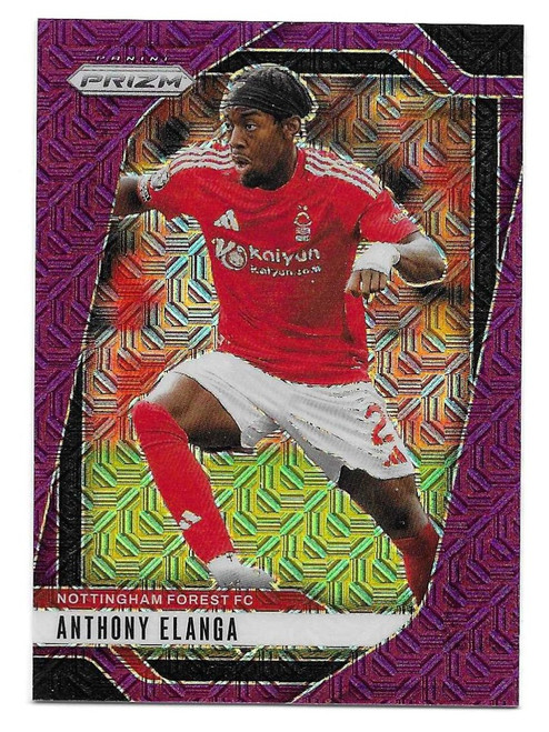 #261 Anthony Elanga (Nottingham Forest) - PURPLE MOJO PARALLEL 03/25 - Panini Prizm Premier League 2024/25