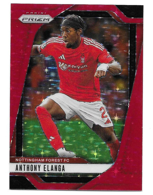 #261 Anthony Elanga (Nottingham Forest) - RED STARS PARALLEL 08/25 - Panini Prizm Premier League 2024/25