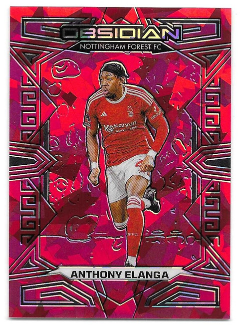 #103 Anthony Elanga (Nottingham Forest) - RED CRYSTALS PARALLEL 09/30 - Panini Obsidian Soccer 2023/24