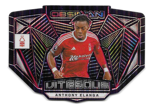 VITREOUS - #9 Anthony Elanga (Nottingham Forest) - RED PULSAR PARALLEL 43/75 - Panini Obsidian Soccer 2023/24