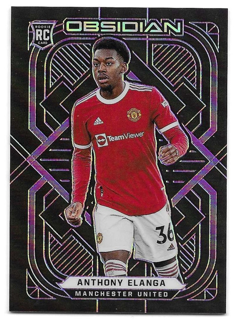 #63 Anthony Elanga (Manchester United) - PURPLE PARALLEL 22/30 - Panini Obsidian Soccer 2021/22