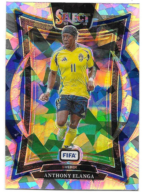 #93 Anthony Elanga (Sweden) - ICE PARALLEL - Panini Select FIFA Soccer 2024/25