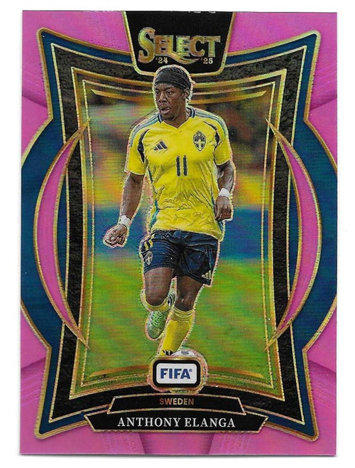 #93 Anthony Elanga (Sweden) - PINK PARALLEL 47/59 - Panini Select FIFA Soccer 2024/25