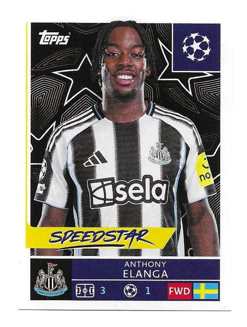 #324 Anthony Elanga (Newcastle United) - Topps UEFA Champions League 2025/26 - Sticker