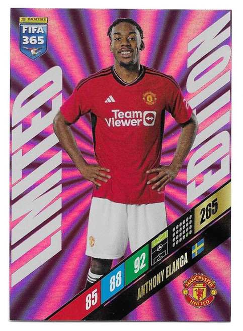 Anthony Elanga (Manchester United) - LIMITED EDITION - Panini Adrenalyn XL FIFA 365 2024