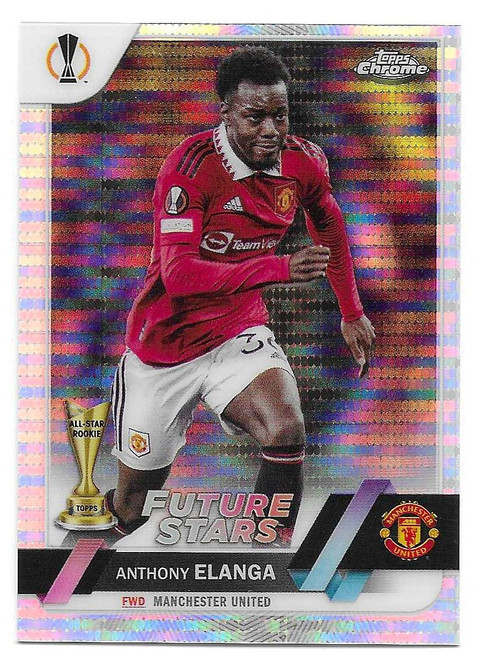 #169 Anthony Elanga (Manchester United) - PULSAR PARALLEL - Topps Chrome UEFA Club Competitions 2022/23