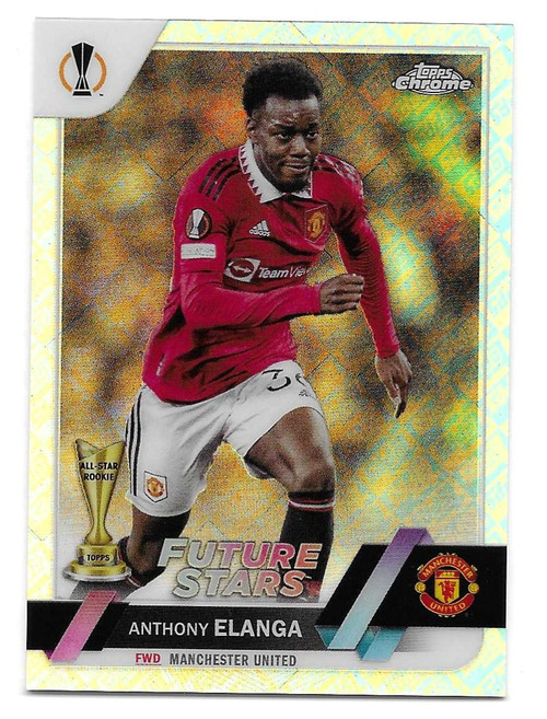 #169 Anthony Elanga (Manchester United) - TOPPSFRACTOR PARALLEL 11/52 - Topps Chrome UEFA Club Competitions 2022/23