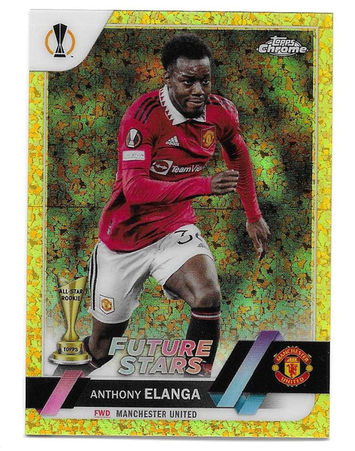 #169 Anthony Elanga (Manchester United) - GOLD MINI-DIAMOND PARALLEL 20/50 - Topps Chrome UEFA Club Competitions 2022/23