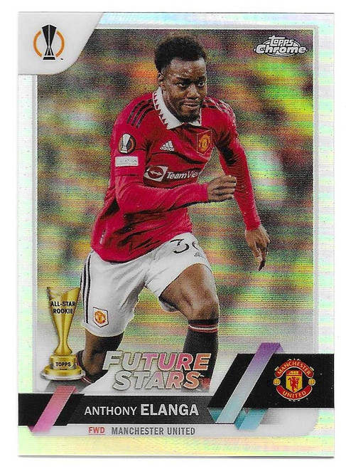 #169 Anthony Elanga (Manchester United) - REFRACTOR PARALLEL - Topps Chrome UEFA Club Competitions 2022/23