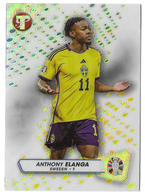 #77 Anthony Elanga (Sweden) - REFRACTOR PARALLEL - Topps Pristine Road to Euro 2024