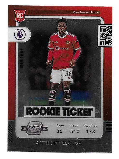 #298 Anthony Elanga (Manchester United) - ROOKIE TICKET - Panini Chronicles Soccer 2021/22