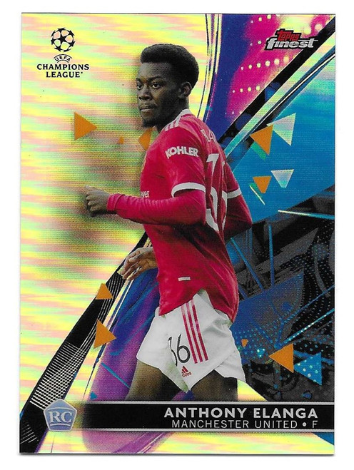 #2 Anthony Elanga (Manchester United) - REFRACTOR PARALLEL - Topps Finest UEFA Champions League 2021/22