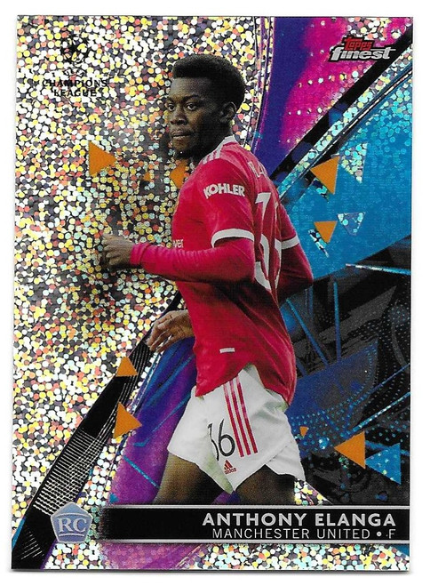 #2 Anthony Elanga (Manchester United) - SPECKLE PARALLEL 147/175 - Topps Finest UEFA Champions League 2021/22