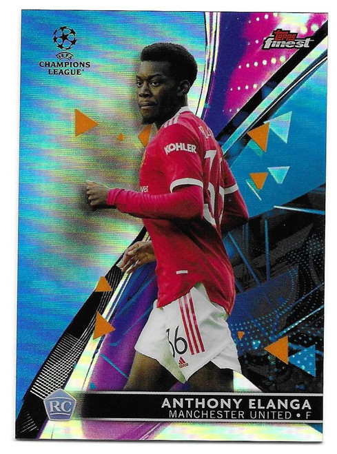 #2 Anthony Elanga (Manchester United) - BLUE PARALLEL 140/150 - Topps Finest UEFA Champions League 2021/22