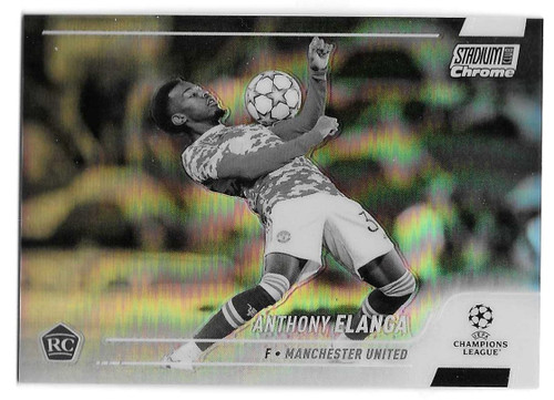 #48 Anthony Elanga (Manchester United) - BLACK & WHITE PARALLEL 037/299 - Topps Stadium Club UEFA Champions League 2021/22