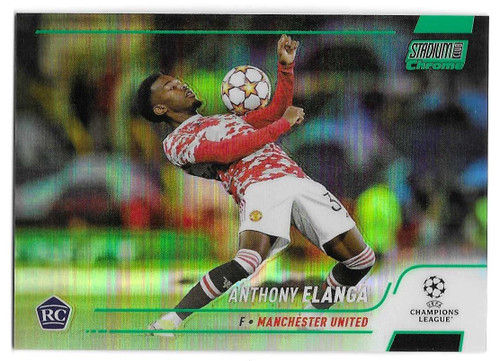 #48 Anthony Elanga (Manchester United) - GREEN PARALLEL 035/150 - Topps Stadium Club UEFA Champions League 2021/22