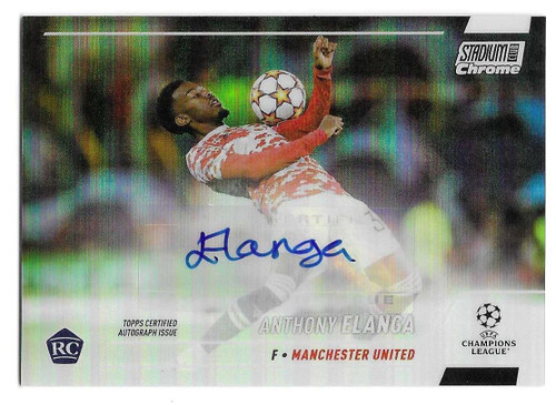 CA-AE - Anthony Elanga (Manchester United) - CHROME AUTOGRAPH - Topps Stadium Club UEFA Champions League 2021/22