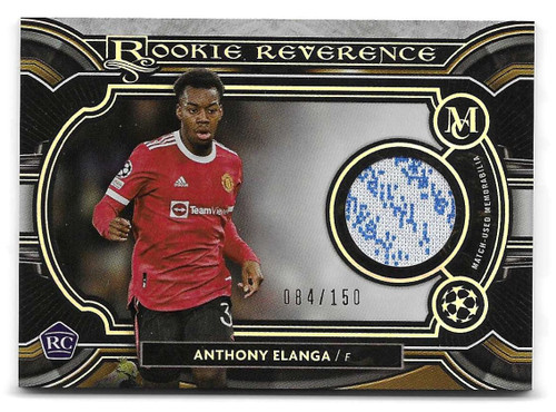 RRR-AE - Anthony Elanga (Manchester United) - ROOKIE REVERENCE (Memorabilia) 084/150 - Topps Museum UEFA Champions League 2021/22