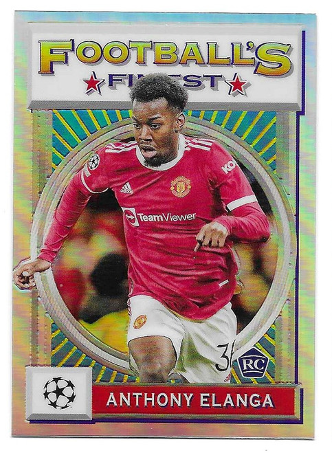 #164 Anthony Elanga (Manchester United) - REFRACTOR PARALLEL - Topps Finest Flashbacks UEFA Champions League 2021/22