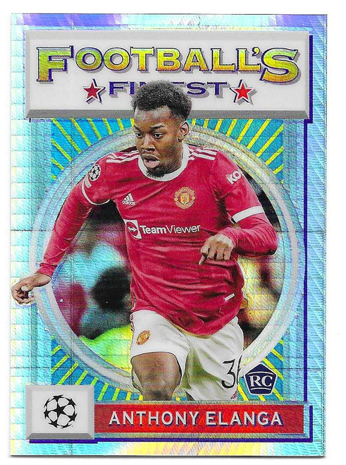 #164 Anthony Elanga (Manchester United) - PRISM PARALLEL 34/35 - Topps Finest Flashbacks UEFA Champions League 2021/22