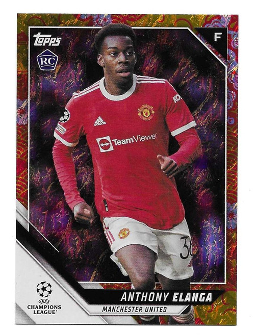 #154 Anthony Elanga (Manchester United) - CHINESE NEW YEAR PARALLEL 102/125 - Topps Jade Edition UEFA Champions League 2021/22