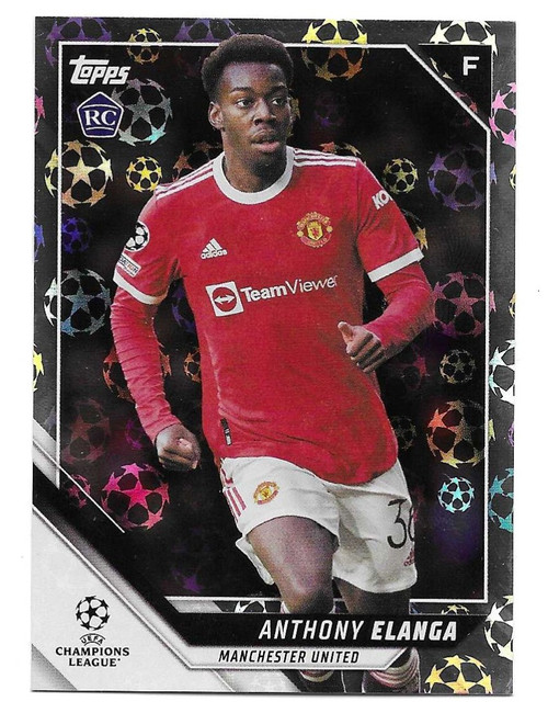 #154 Anthony Elanga (Manchester United) - STARBALL PARALLEL - Topps Flagship 2021/22 (Champions League)