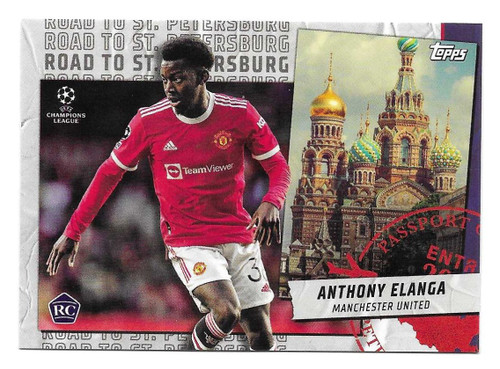 RSP-03 - Anthony Elanga (Manchester United) - ROAD TO ST. PETERSBURG - Topps Flagship 2021/22 (Champions League)