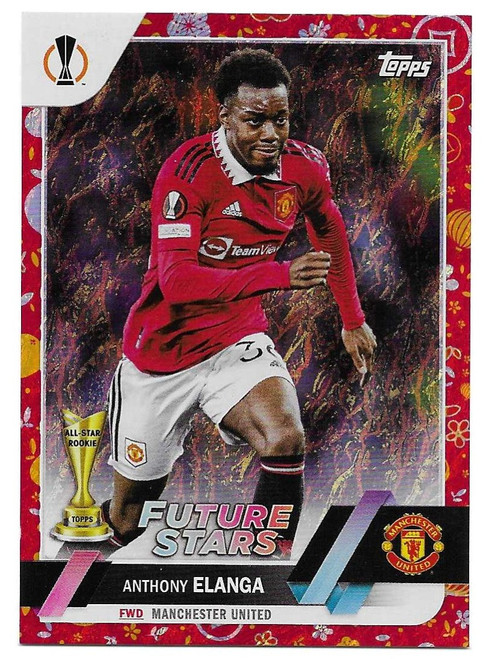 #169 Anthony Elanga (Manchester United) - CHINESE NEW YEAR PARALLEL 029/150 - Topps UEFA Club Competitions Jade Edition 2022/23
