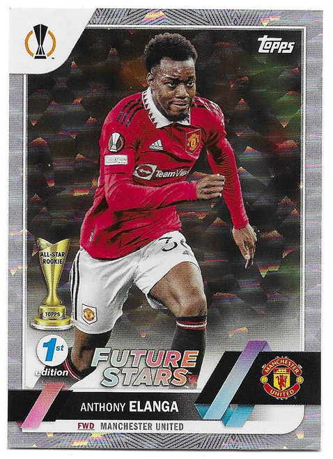 #169 Anthony Elanga (Manchester United) - ICY PARALLEL - Topps UEFA Club Competitions 1st Edition 2022/23