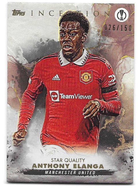 STAR QUALITY - Anthony Elanga (Manchester United) - RAINBOW PARALLEL 026/150 - Topps Inception UEFA Club Competitions 2022/23